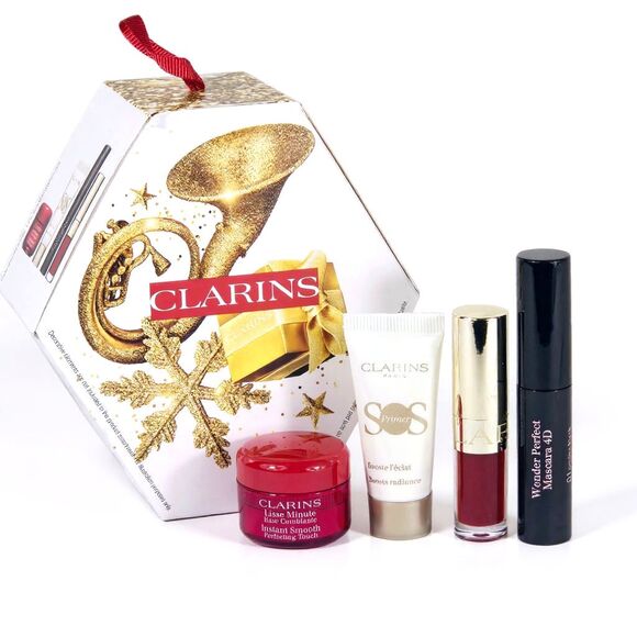 Clarins Makeup Essentials Set 4 SOS, Wonder Perfect, Lip Comfort, Instant Smooth - Picture 1 of 12